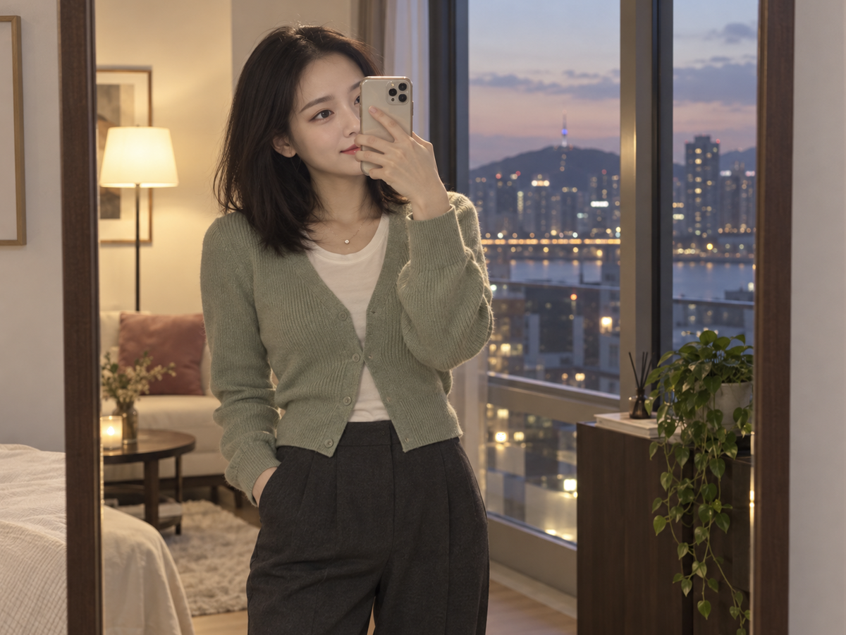 서울특별시 노원구 노원 이동과 방문 일정을 안내하는 젊은 성인 한국 여성 관리사